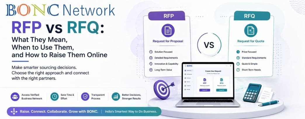 RFP vs RFQ: What They Mean, When to Use Them, and How to Raise Them Online