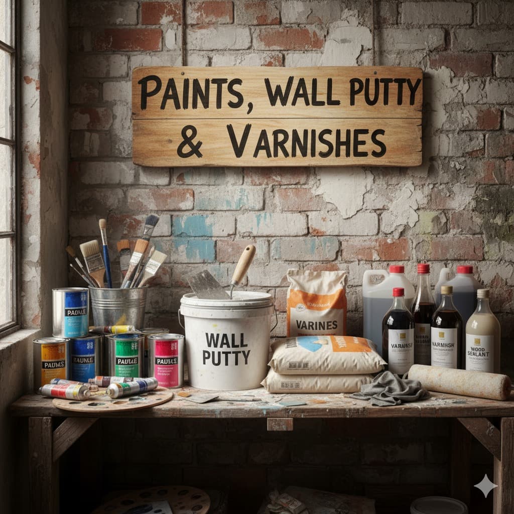 Paints, Wall Putty & Varnishes