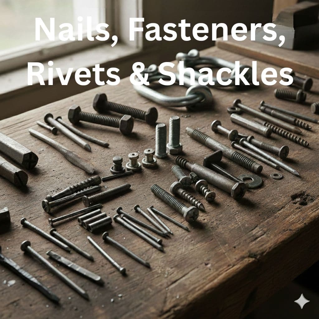 Nails, Fasteners, Rivets & Shackles