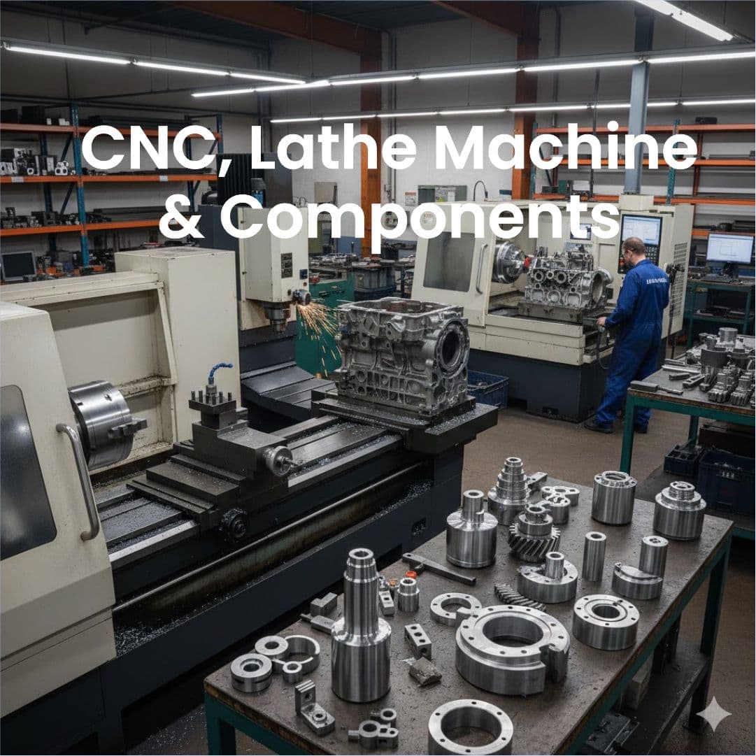 CNC, Lathe Machine & Components
