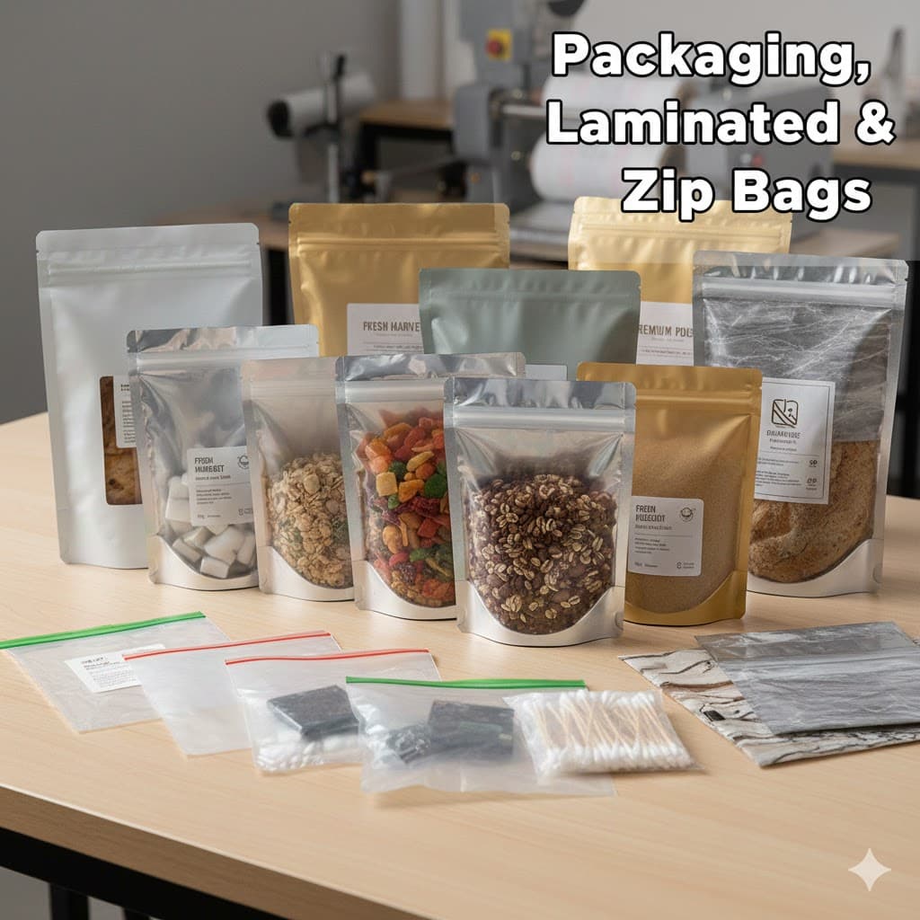 Packaging, Laminated & Zip Bags