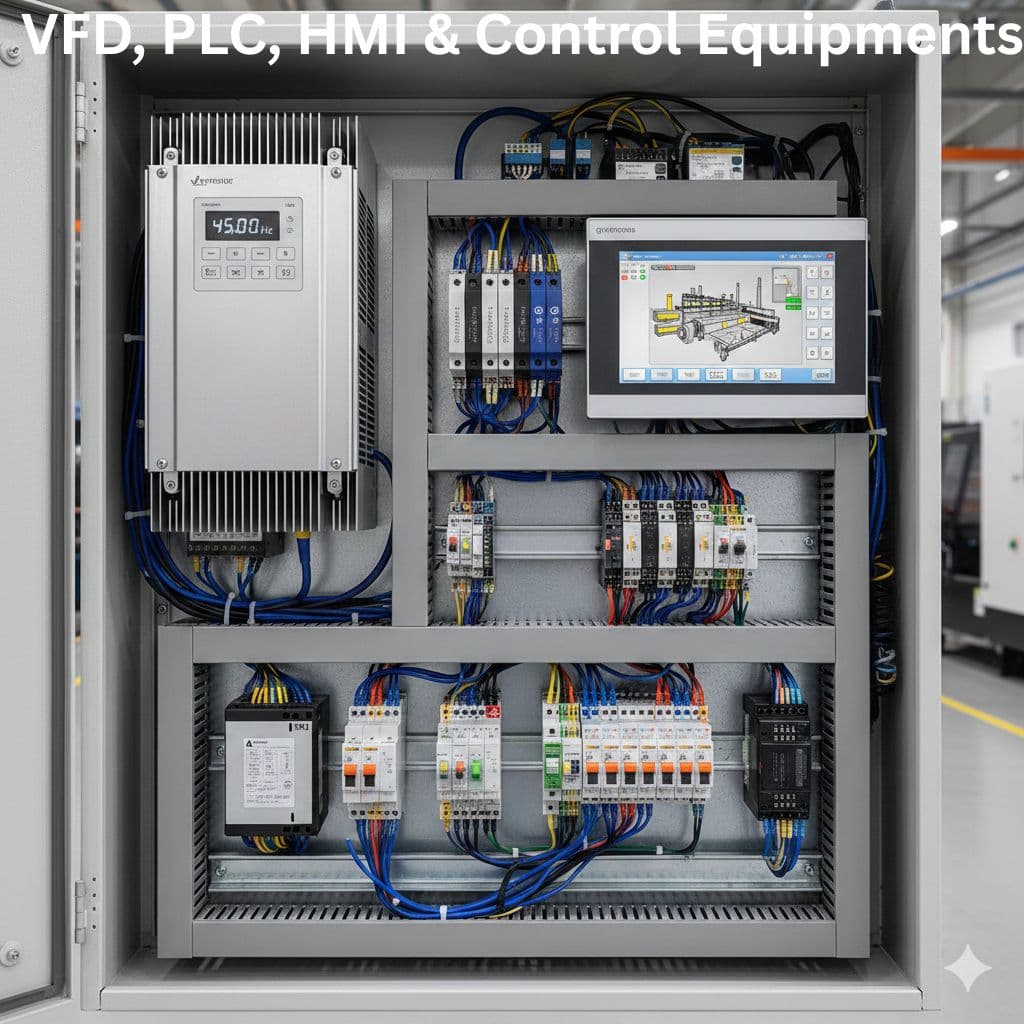 VFD, PLC, HMI & Control Equipments