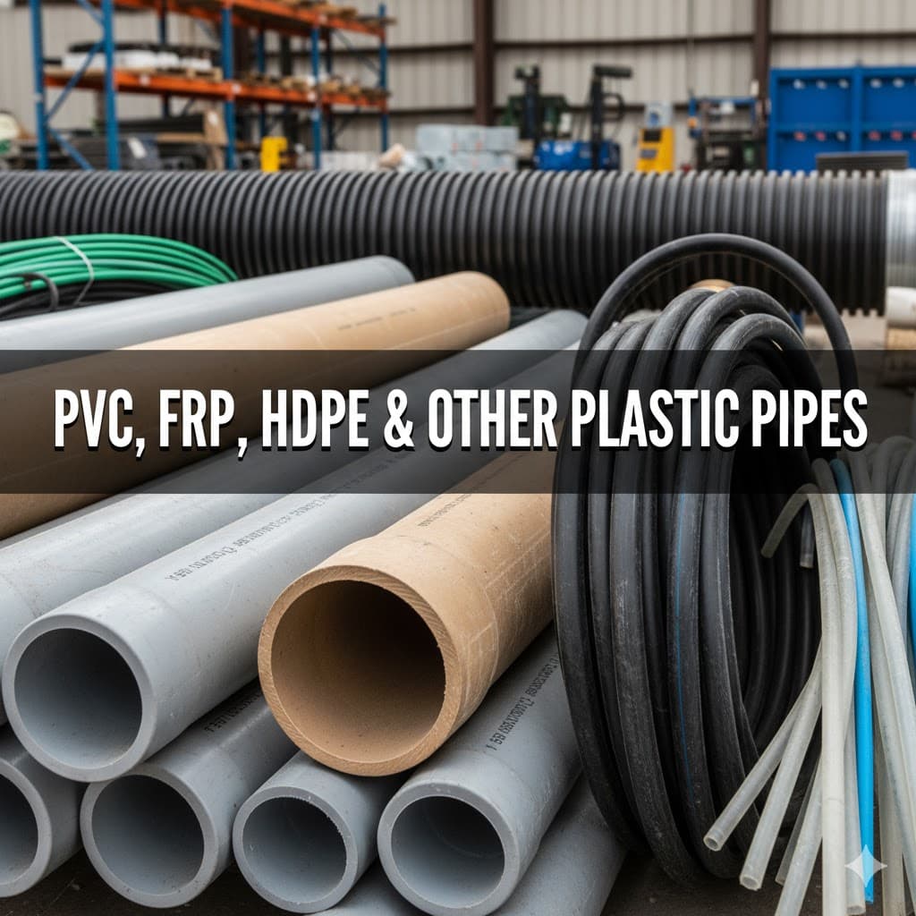 PVC, FRP, HDPE & Other Plastic Pipes