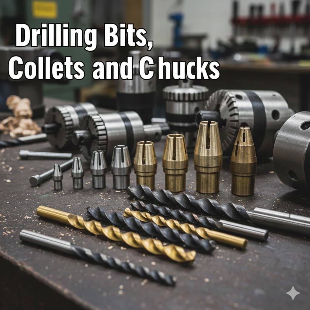 Drilling Bits, Collets and Chucks