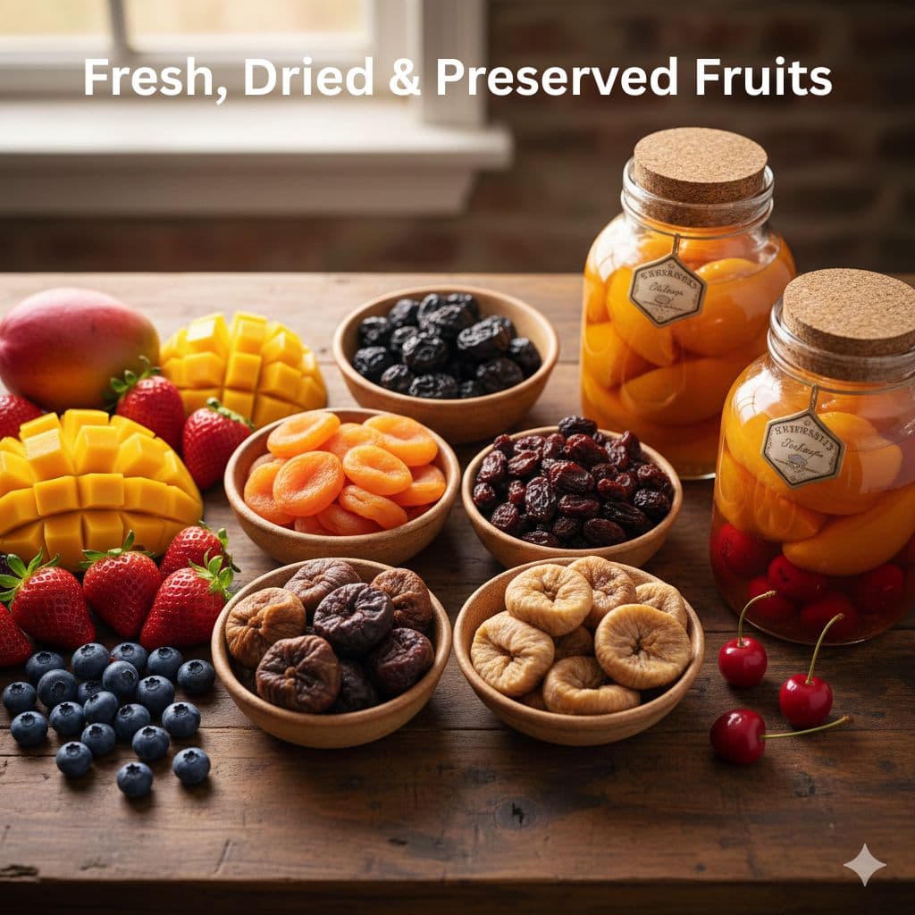 Fresh, Dried & Preserved Fruits