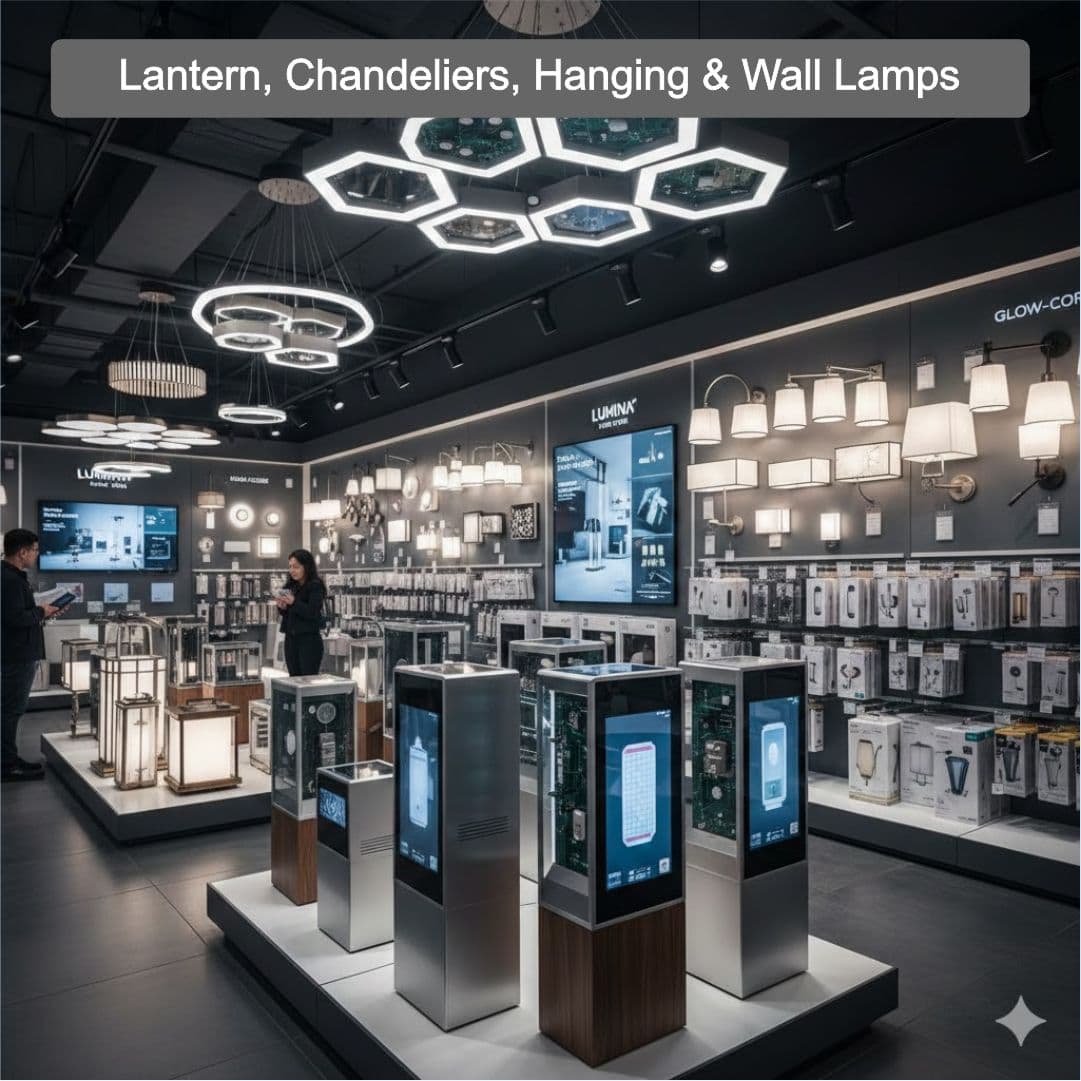 Lantern, Chandeliers, Hanging & Wall Lamps