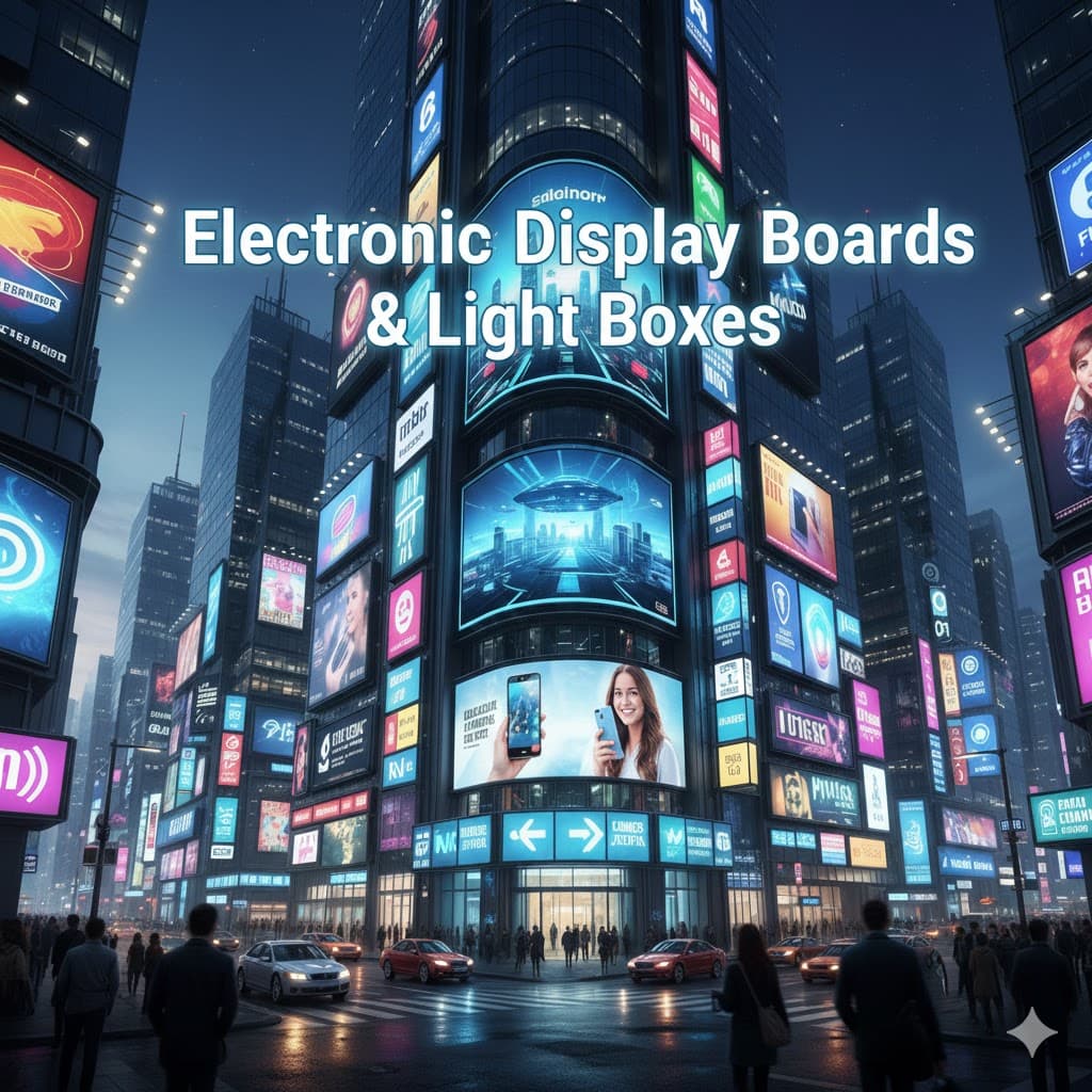 Electronic Display Boards & Light Boxes