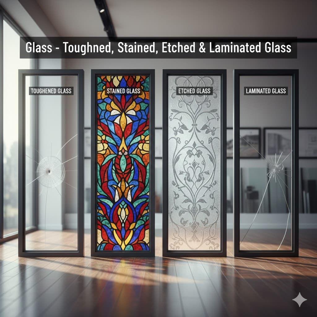 Glass - Toughened, Stained, Etched & Laminated Glass