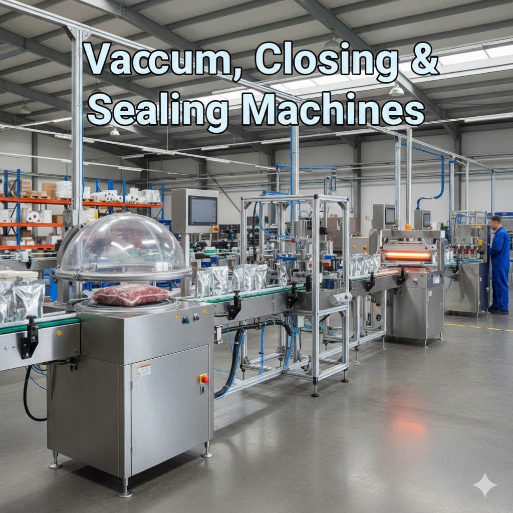 Vaccum, Closing & Sealing Machines