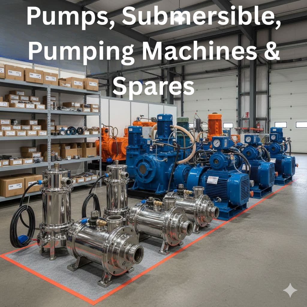 Pumps, Submersible, Pumping Machines & Spares