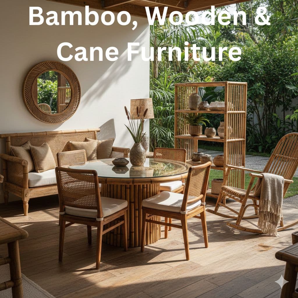 Bamboo, Wooden & Cane Furniture