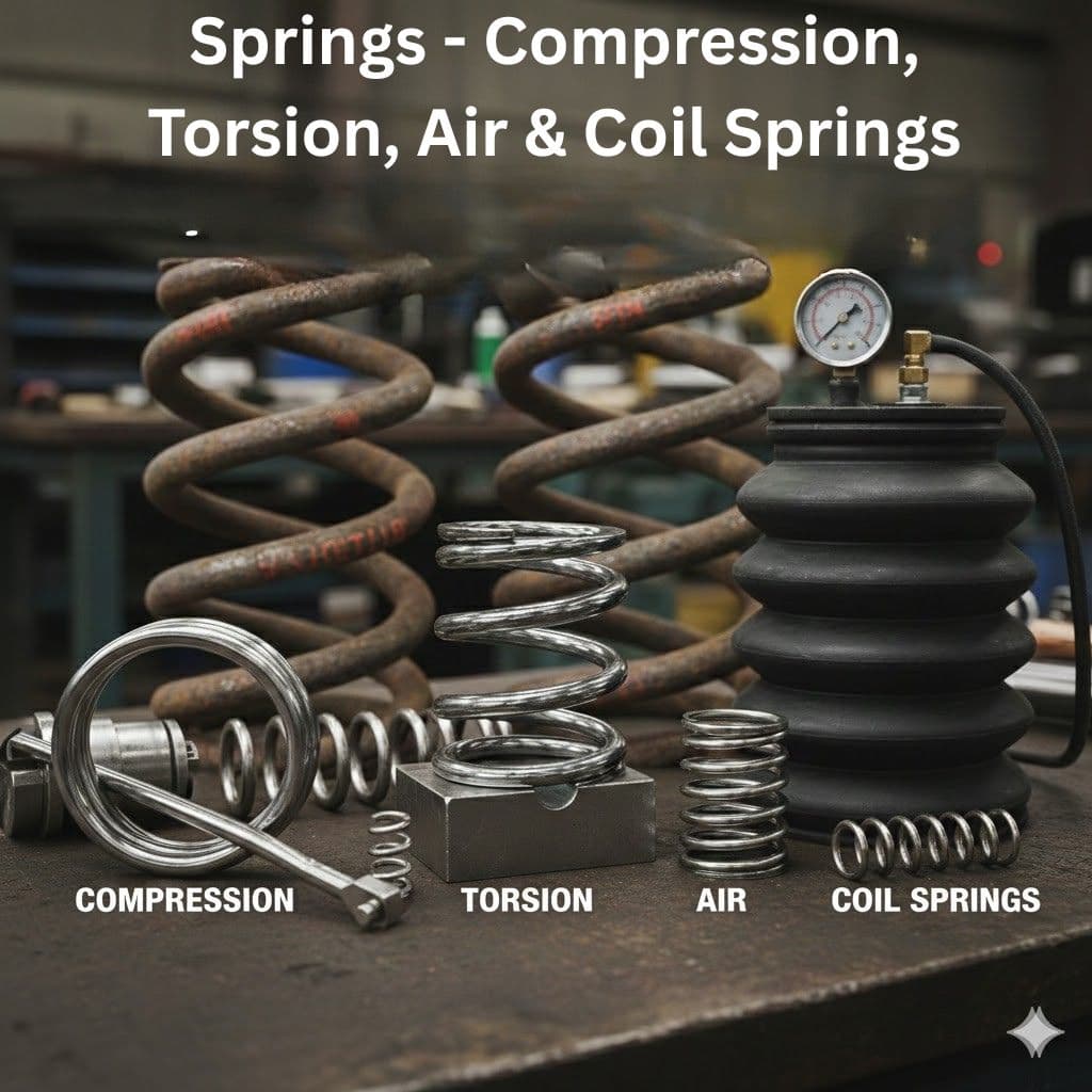 Springs - Compression, Torsion, Air & Coil Springs