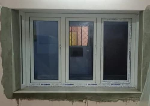 3 Track Sliding UPVC Glass Hinged Window