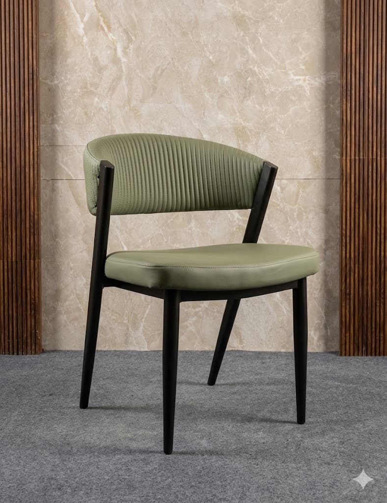 Accent Chair with Curved Backrest