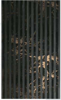 Black Marble Look Striped Decorative Wall Panel