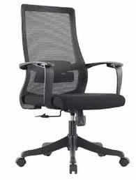 Black Mesh Medium-Back Office Chair