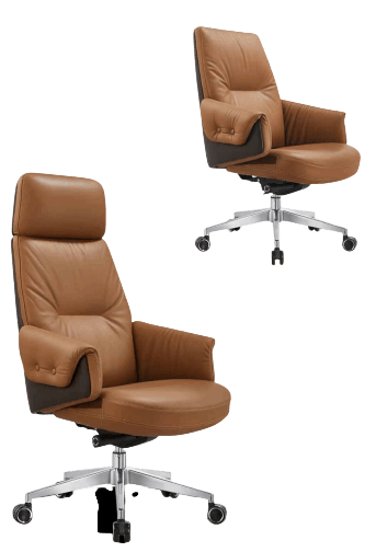 Brown Leather Executive Office Chair
