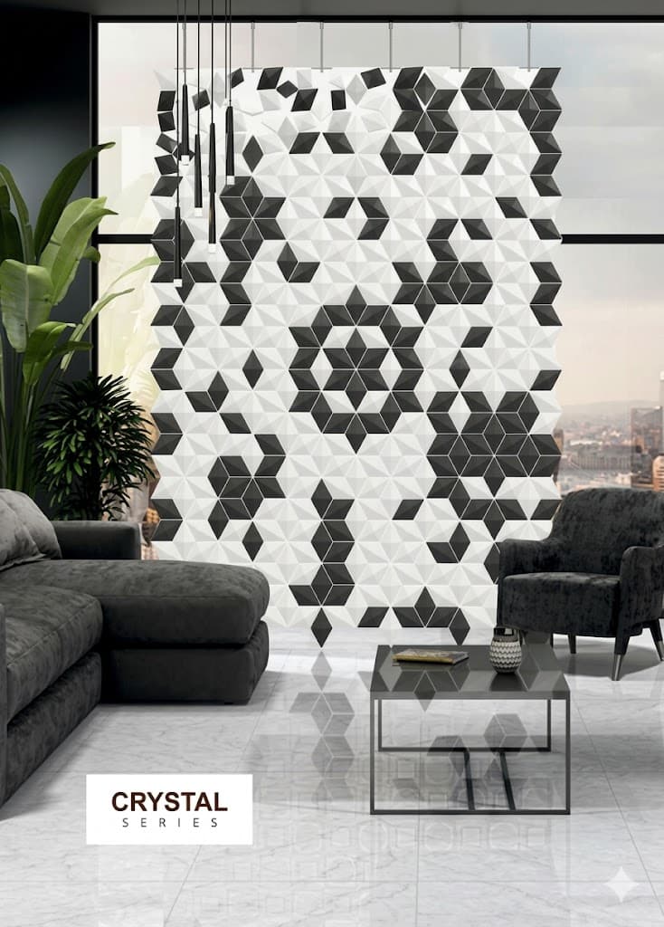 Crystal Geometric Hanging Partition Panel