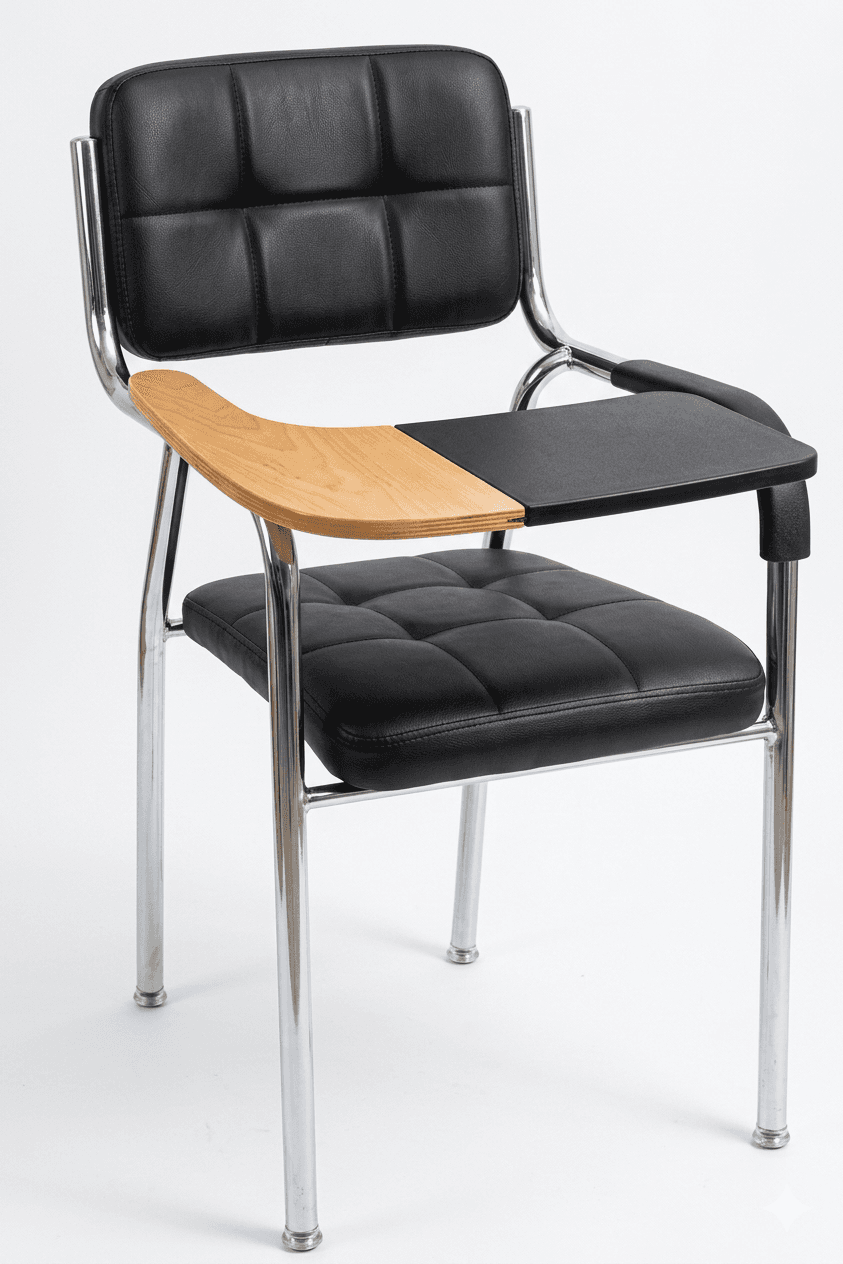 Cushioned School Chair with Writing Pad