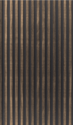 Dark Wood Look Striped Decorative Wall Panel
