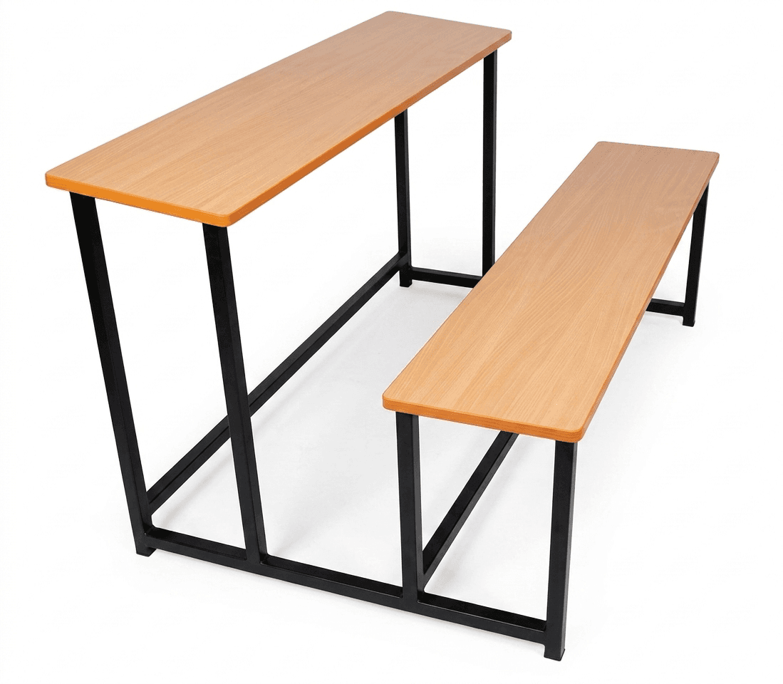 Dual School Bench with Desk