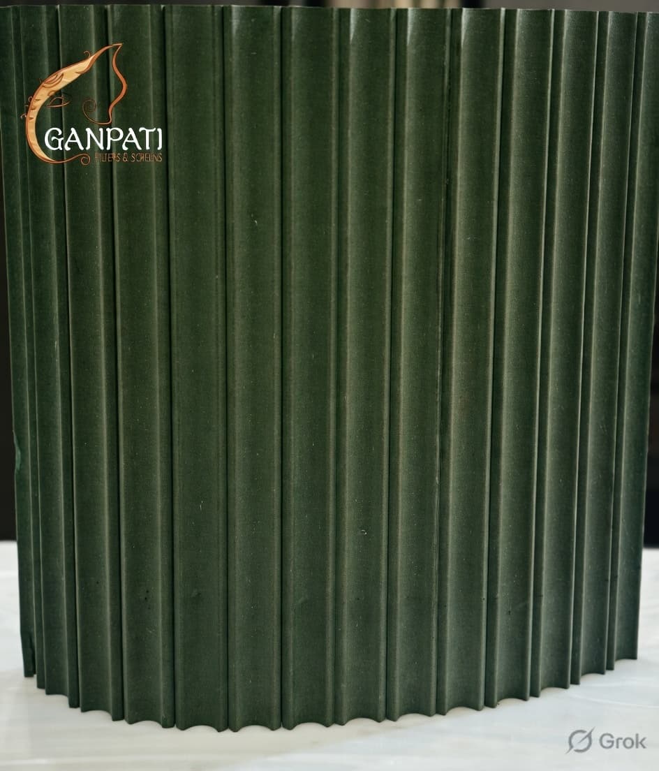 Fluted Green Cylindrical Decorative Panel