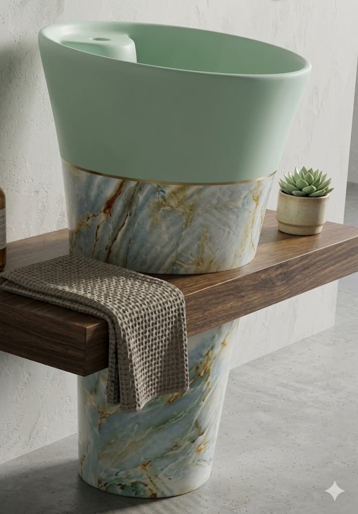 Freestanding Pedestal Wash Basin