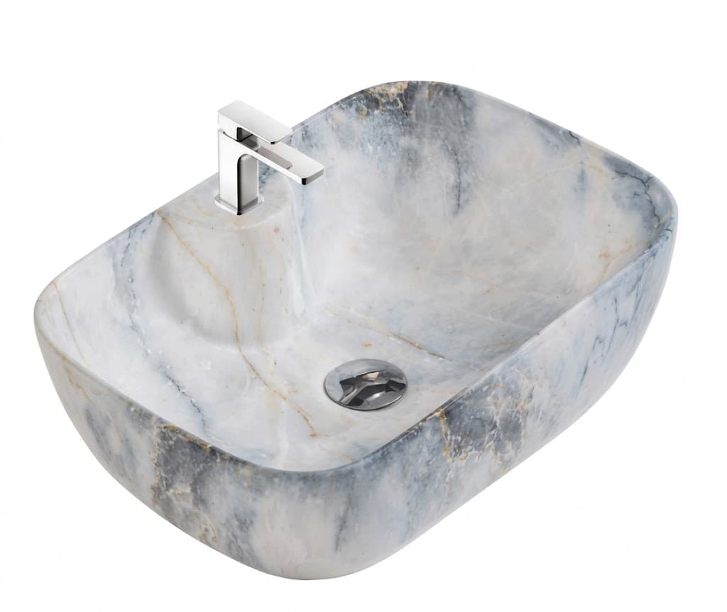 Grey Marble Luxury Countertop Wash Basin