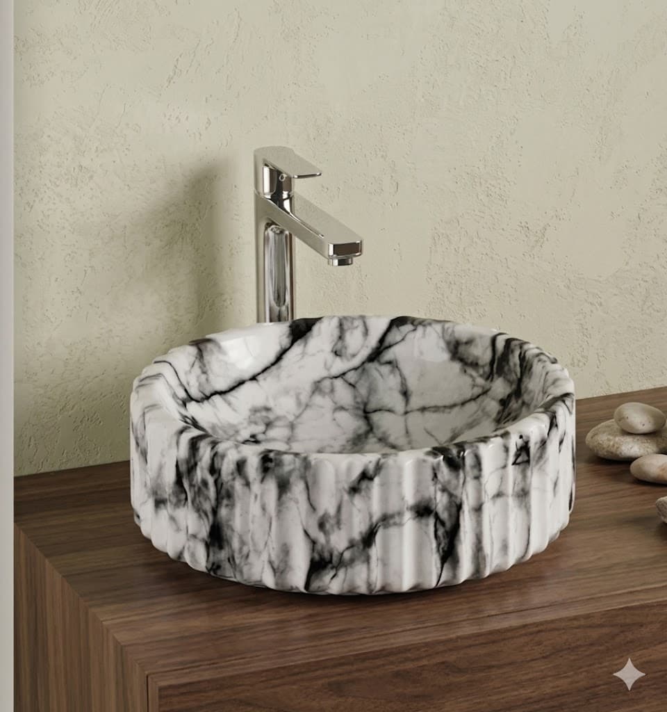 Kemjo Sigma Round Ceramic Table Top Wash Basin