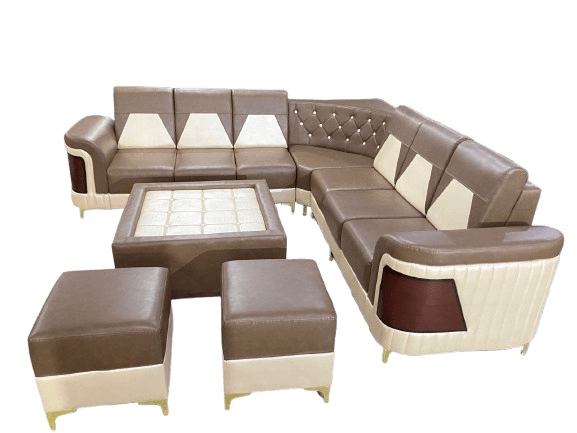 L shape sofa set