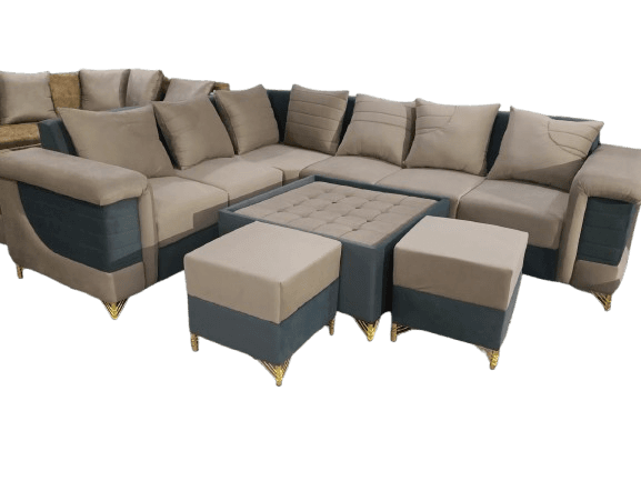 L shape sofa set