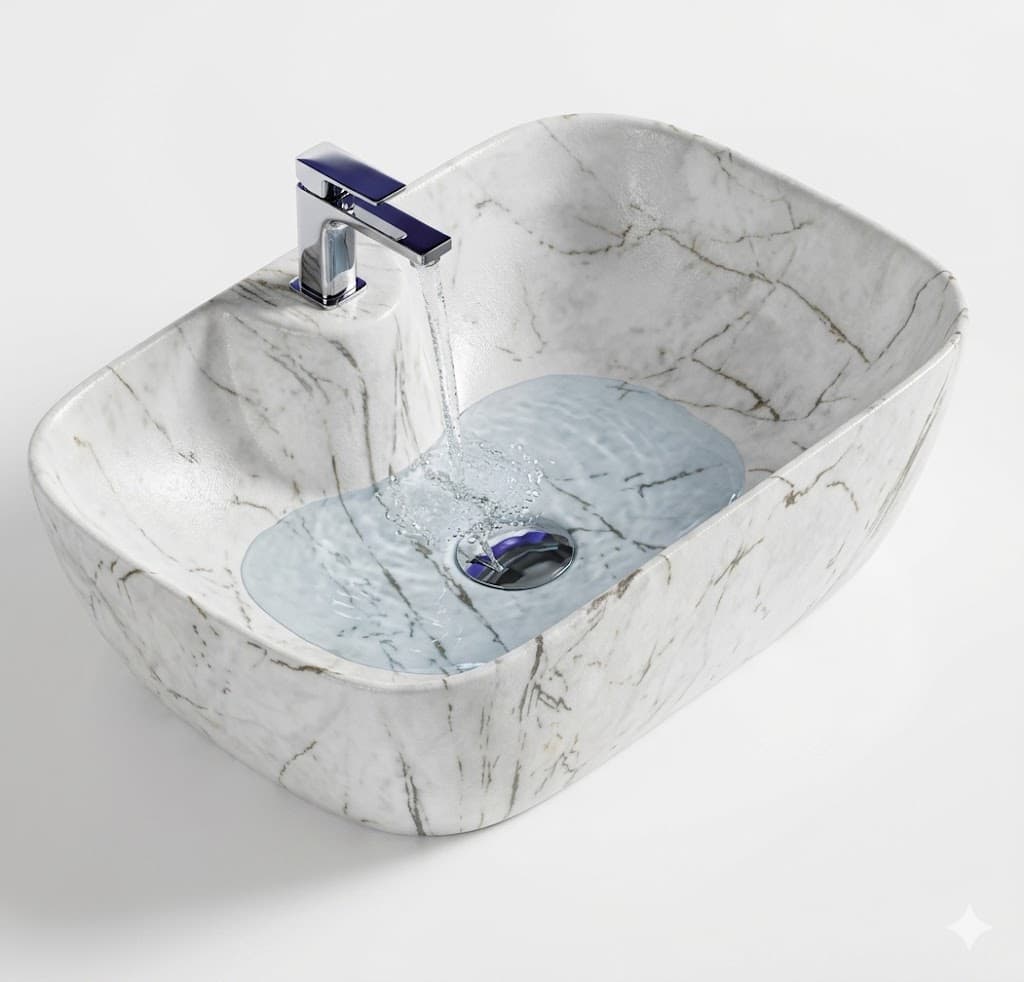 Marble Finish Table Top Wash Basin