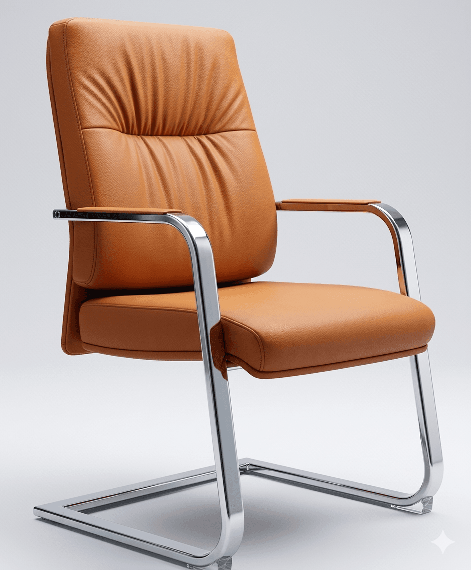 Mid-Back Leatherette Cantilever Visitor Chair