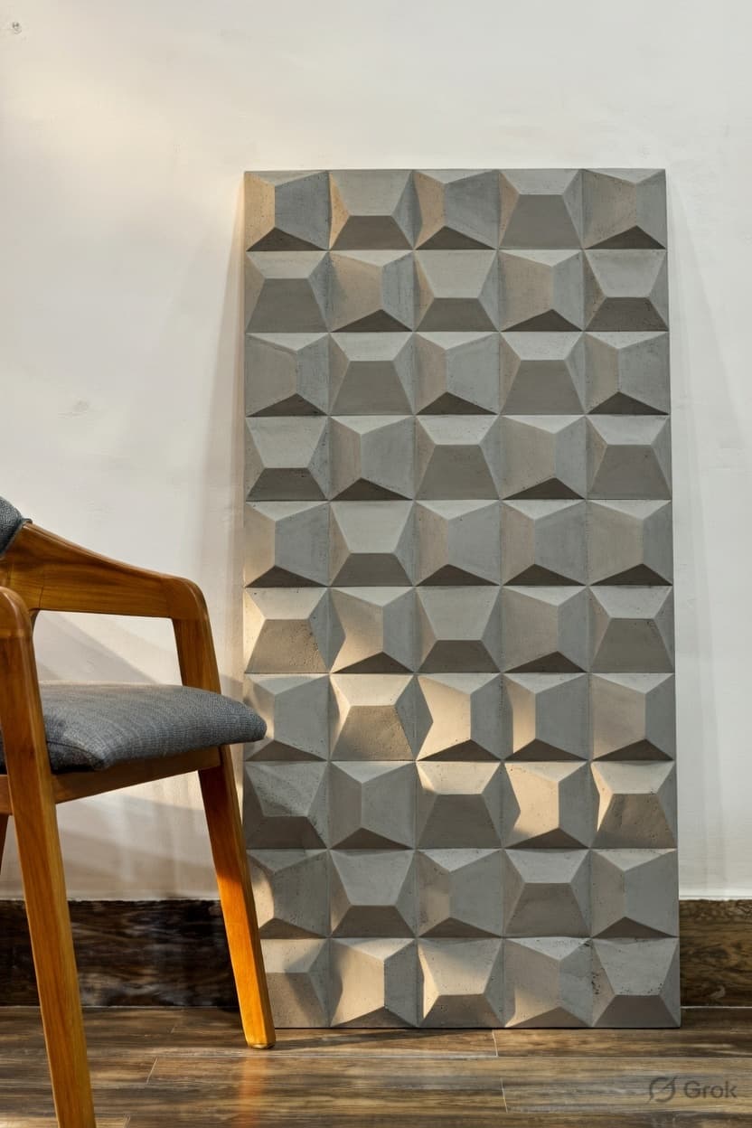 Modern 3D Geometric Wall Panel