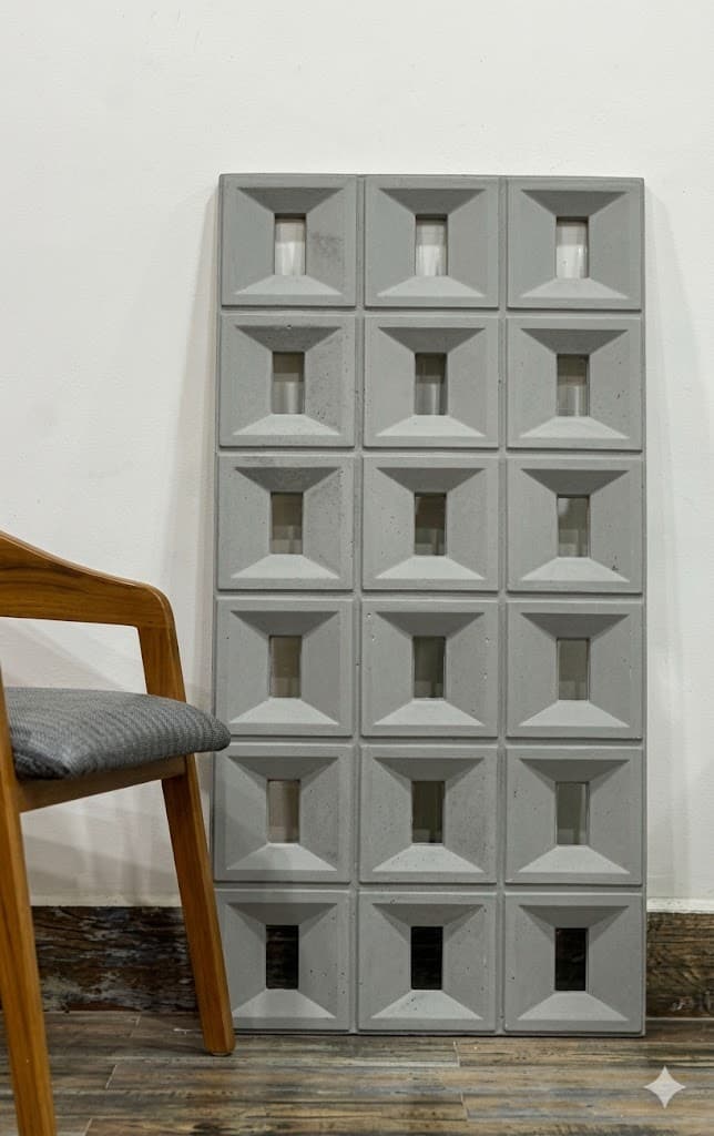 Modern 3D Recessed Cube Wall Panel