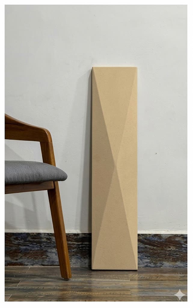 Modern Wooden Faceted Column Wall Panel