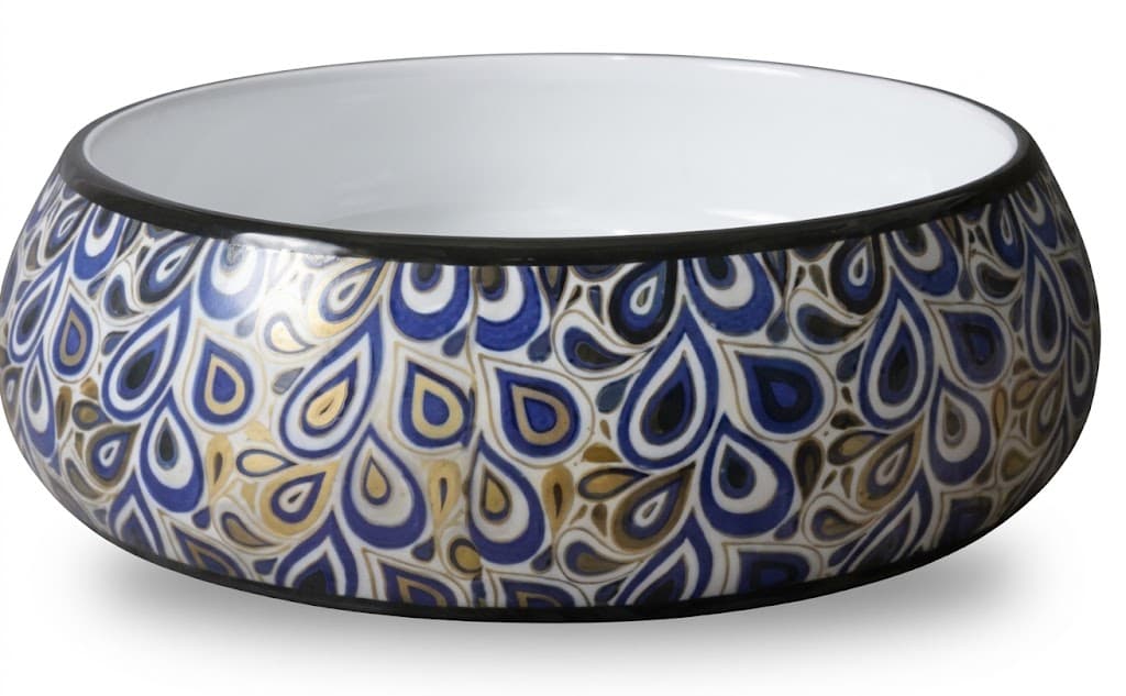 Moroccan Blue & Gold Pattern Table Top Basin