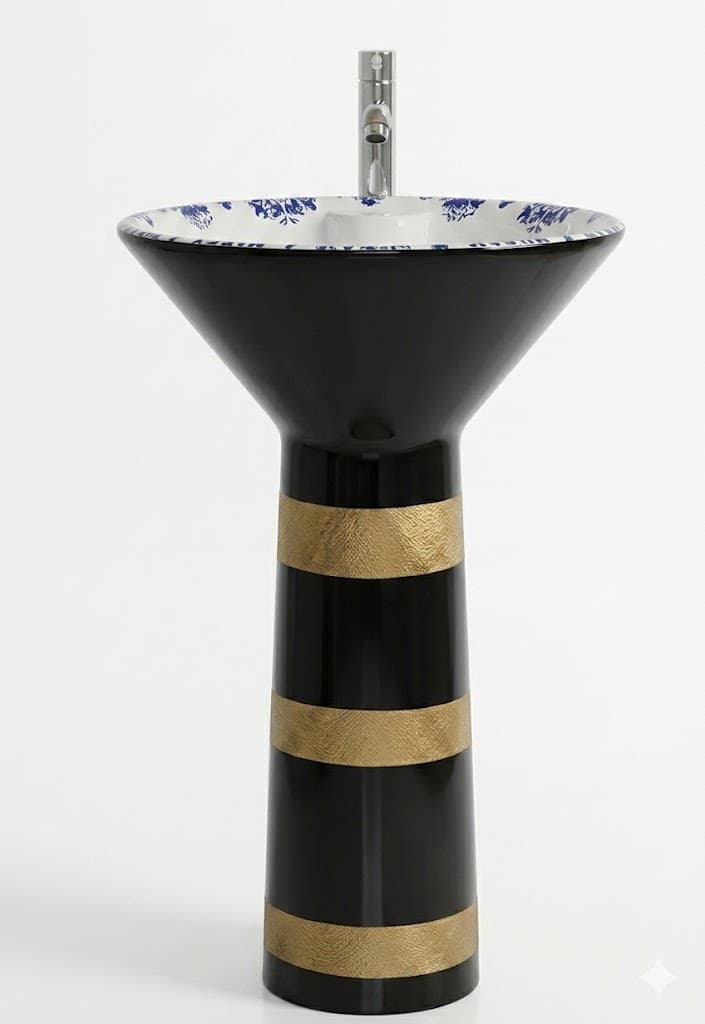 One-Piece Pedestal Wash Basin