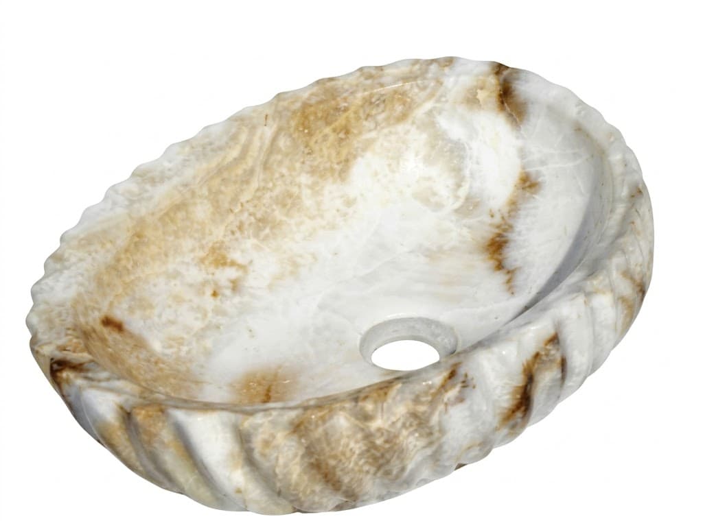 Onyx Marble Round Tabletop Wash Basin