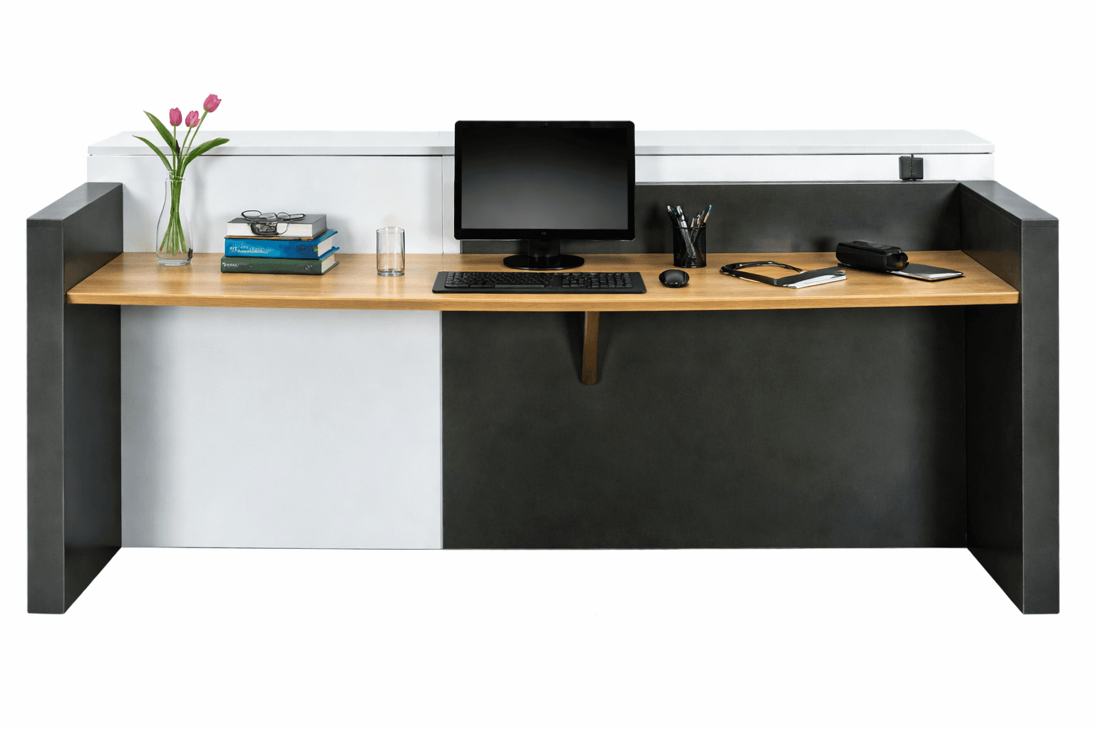 Royal Oak Glossy Reception Table