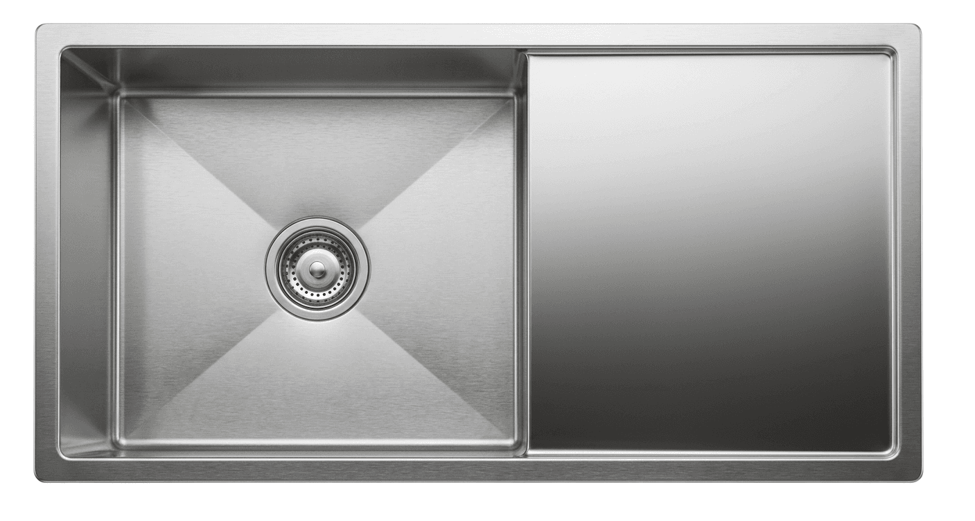 Single Bowl Stainless Steel Kitchen Sink with Drain Board
