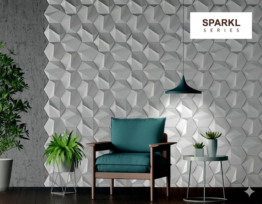 Sparkle Soft White 3D Wall Panel