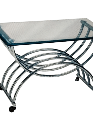 Stainless Steel Glass Top Trolley