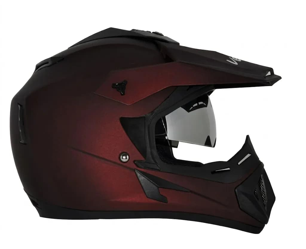 VEGA Off Road D/V Dull Burgundy Off-Road Helmet Large Helmet