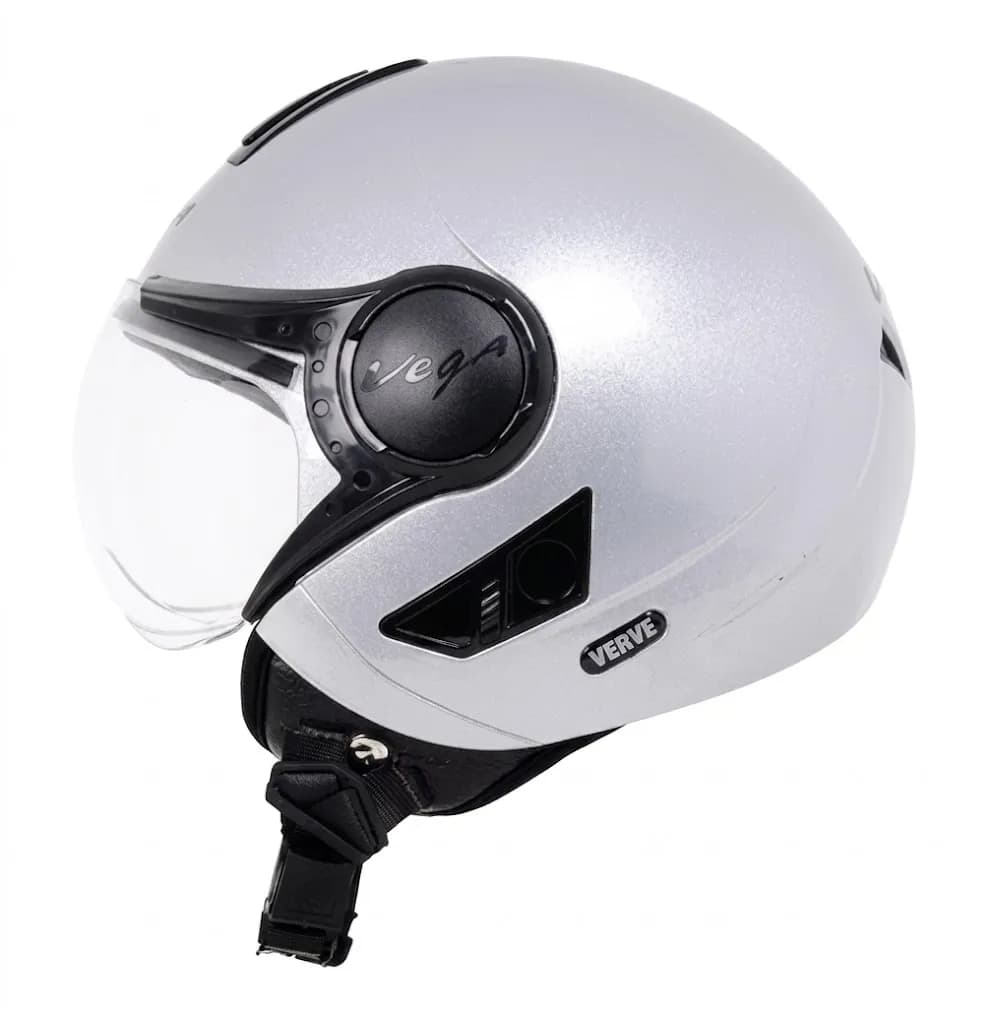 VEGA Verve Silver Open Face Medium Helmet