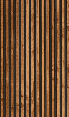 Walnut & Black Vertical Slat Decorative Panel