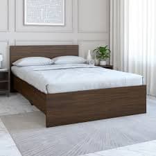 Wooden double bed